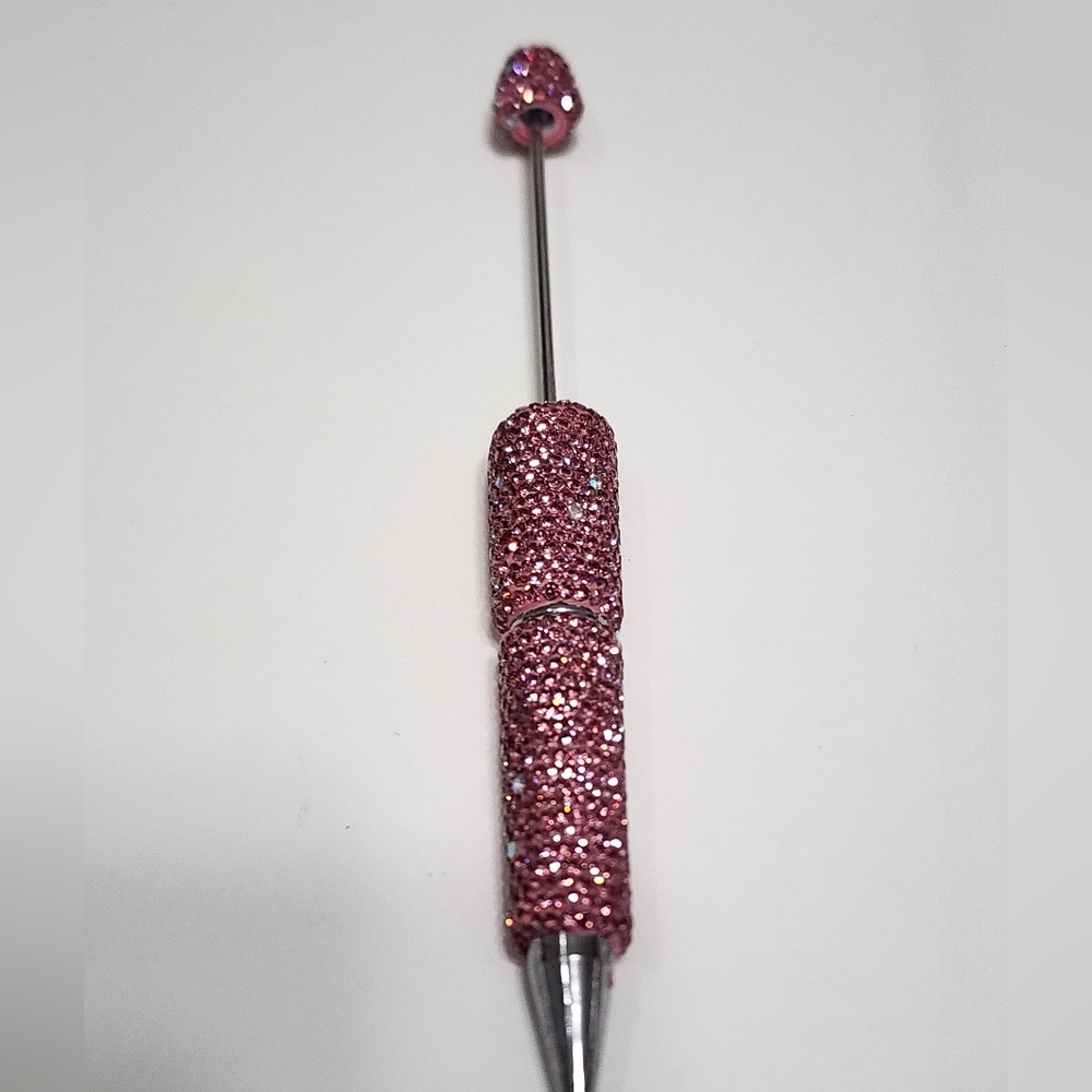 Rhinestone Beadable Pen Pink Beaded Pen Crafts DIY‎ Bling Beads